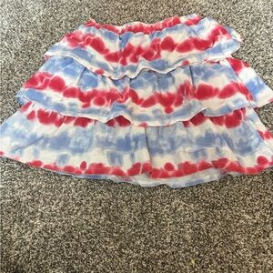 Red and Blue Tie-Dye girls’ Skirt